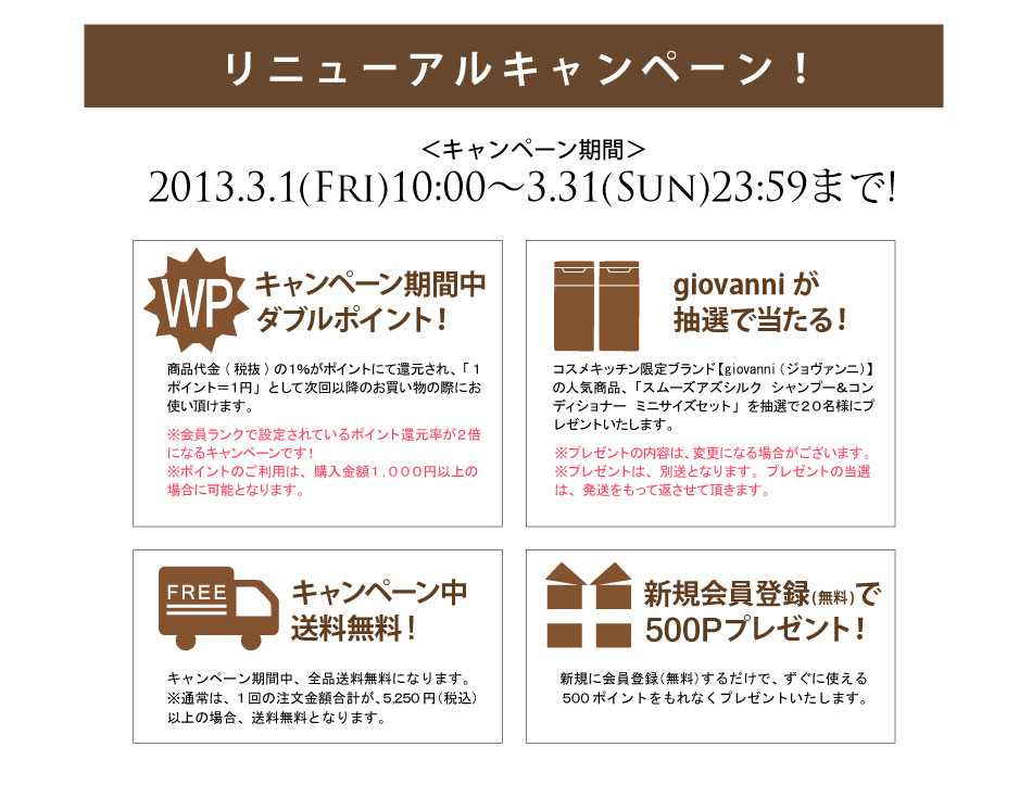 リニューアルキャンペーン