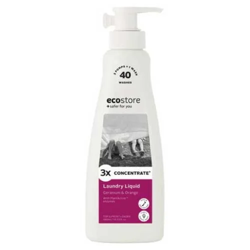 ecostore ランドリーコンセントレートポンプ＜ゼラニウム＆オレンジ＞ 480mL