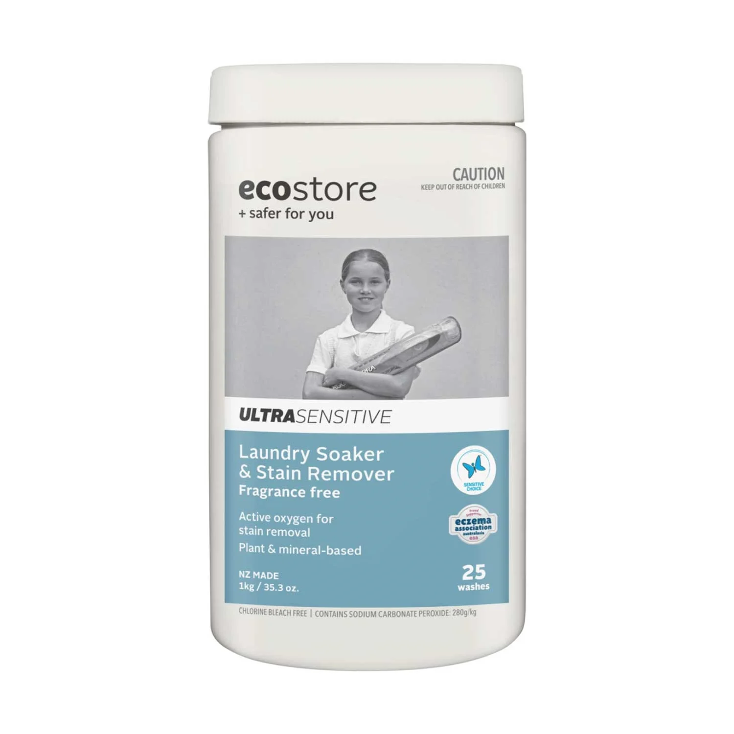 ecostore ソーク＆ウォッシュパウダー ＜無香料＞ 1kg