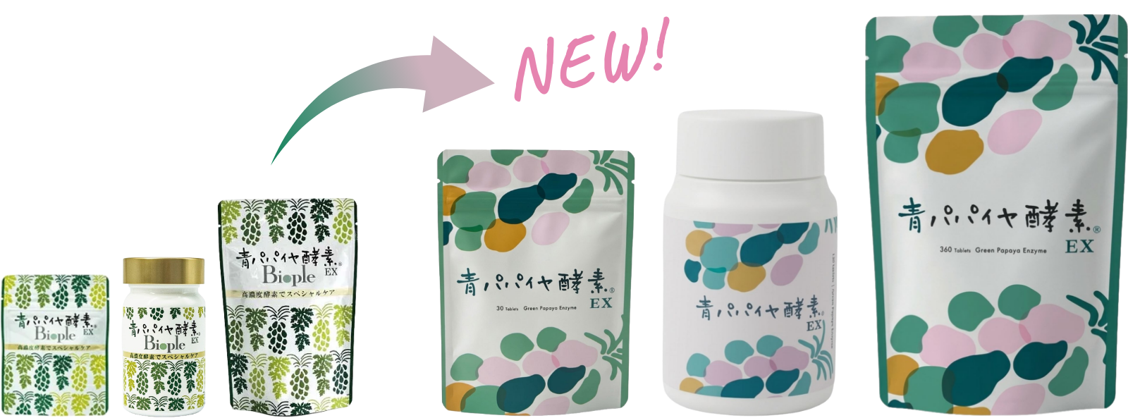 青パパイヤ酵素EXがリニューアル！