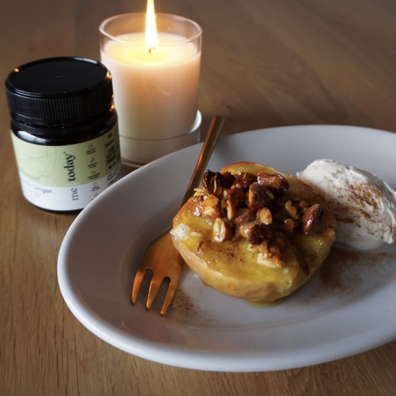 ジンジャーハニー焼きりんご の画像