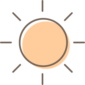 朝 太陽のイラスト
