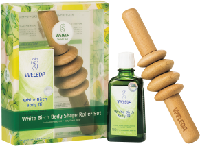 ホワイトバーチボディシェイプローラーセット［ホワイトバーチ ボディオイル100mL／ホワイトバーチ ボディシェイプローラー］