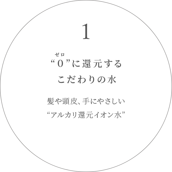“０”に還元するこだわりの水